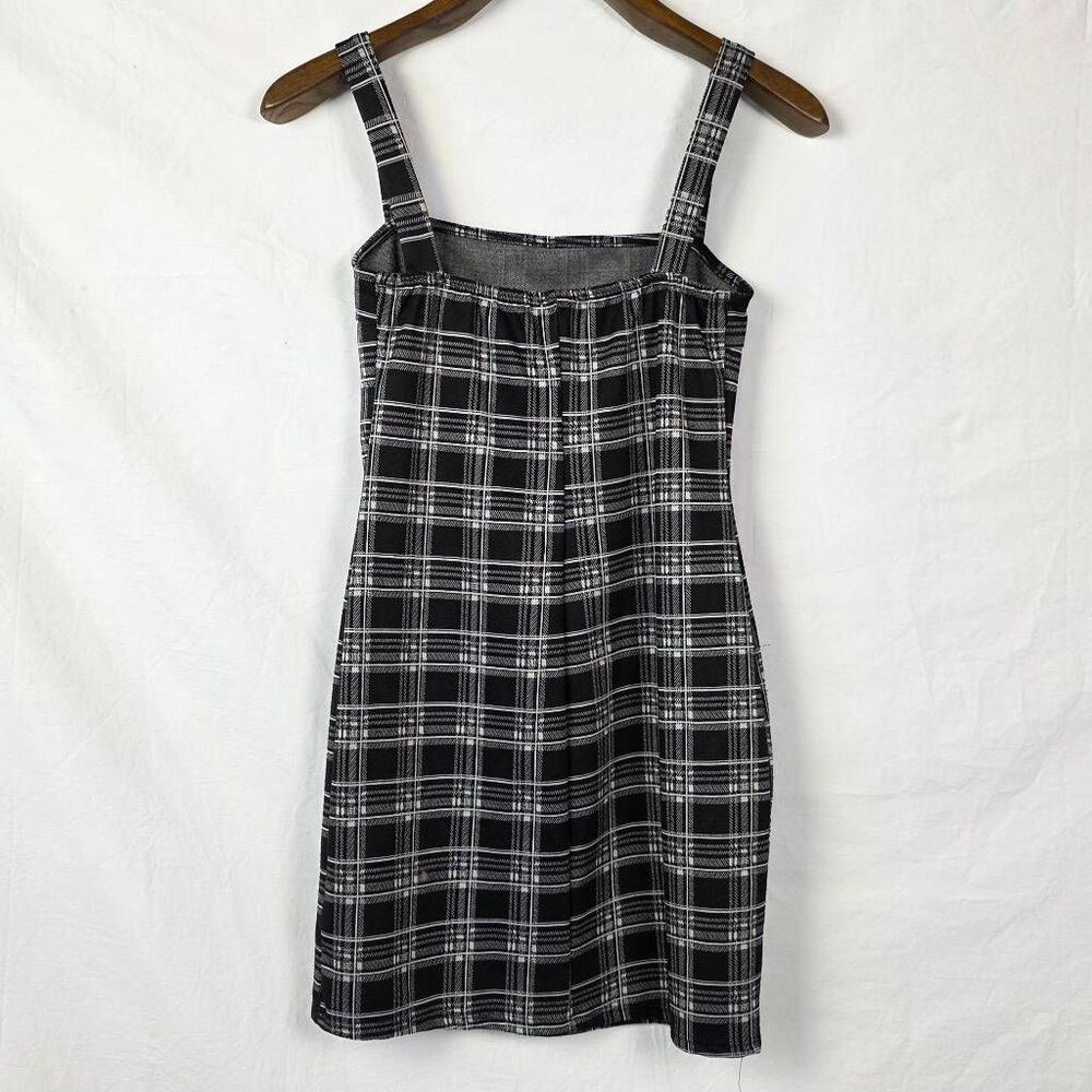 Forever 21 Plaid Mini Dress Black White Small - Picture 8 of 9